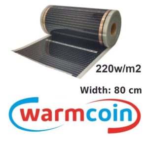 Warmcoin film heated floor by meters, South Korea, Transparent 220W/m² - 80 cm